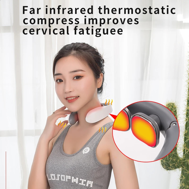 Electric Neck And Back Massager Shoulder Kneading Massage Pillow Trapezius Cervical Beautifully compact practi 240919