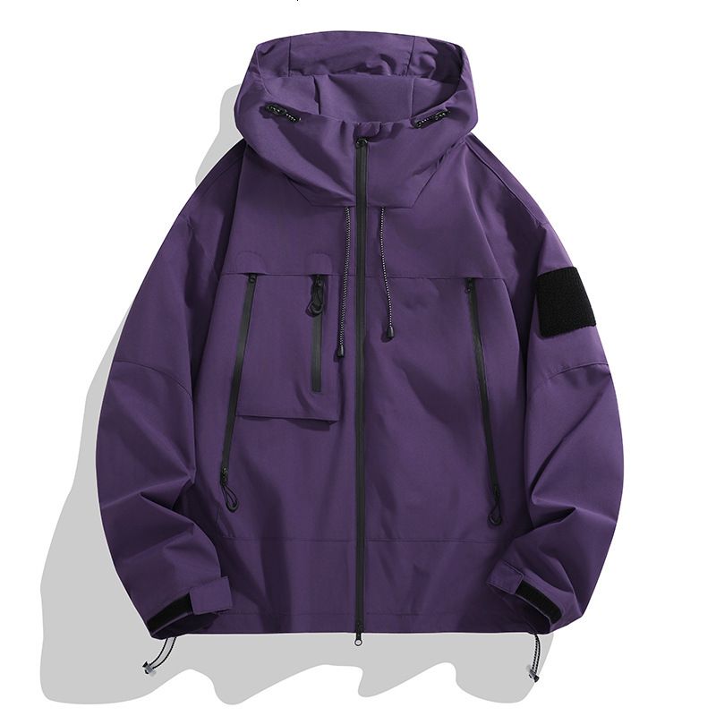outdoor designer jacket, men's windproof and waterproof mountain style assault suit, workwear, hooded jacket, couple fishing and mountaineering s