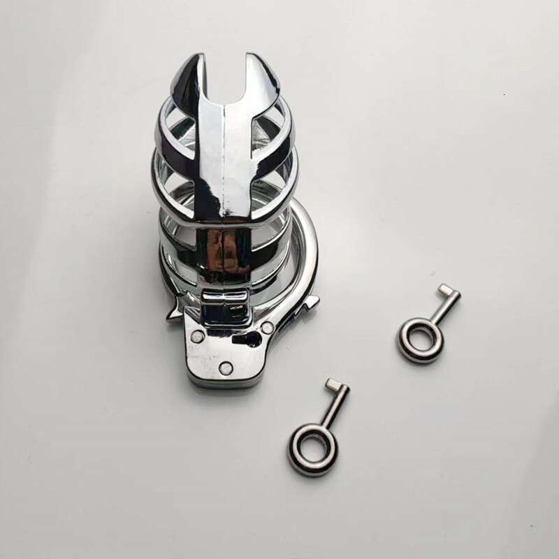Men's handcuffs, chastity lock, metal chastity lock, birdcage ring, anti infidelity penis JJ lock, sex binding device CB