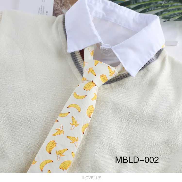 Mens new fruit tie bra cotton tie wedding casual mens tie classic set ultra-thin casual tie Y240925