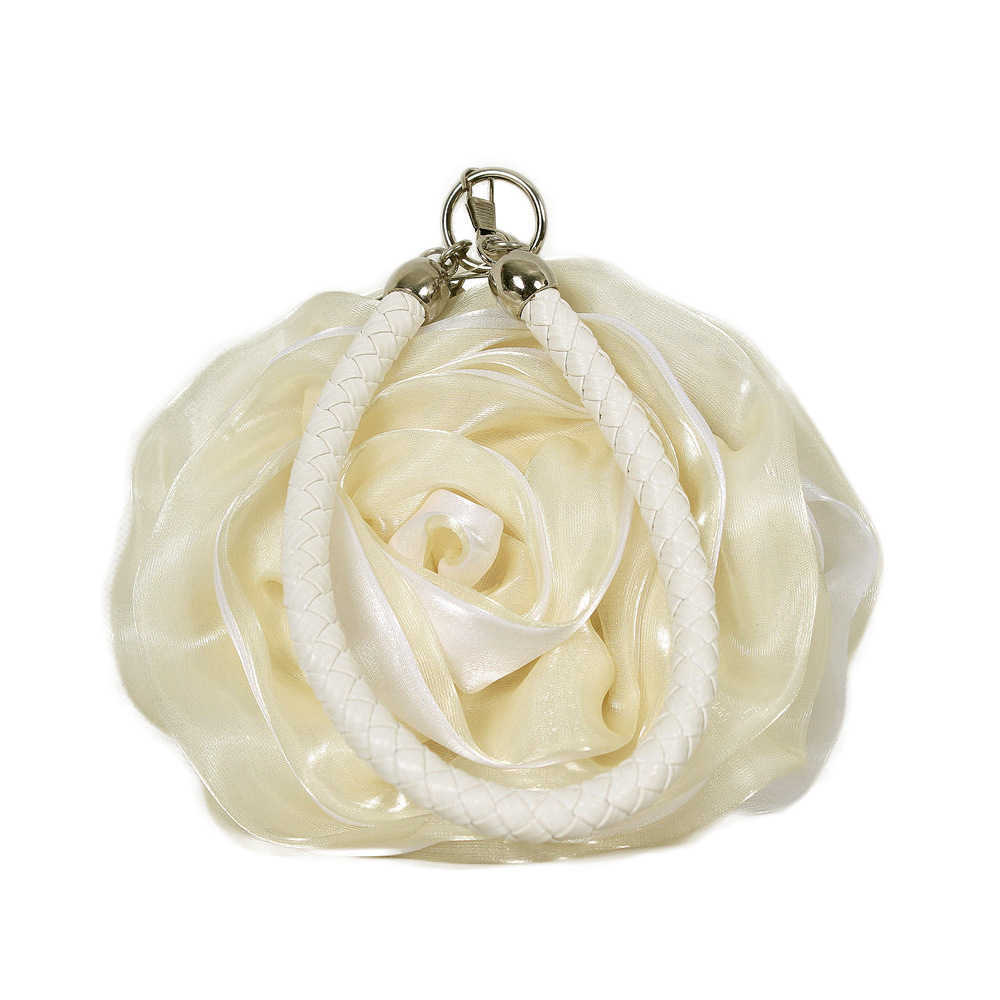 Clutch Bag Red Rose Blossoms Bag Silk Bridal Wedding Designer Bag Banquet Bag New Mini Girl Handbag 240920
