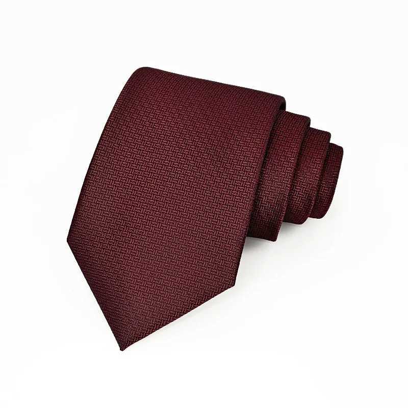 8cm wide solid color dark tie mens fashionable gentleman formal brown wine collar party set evening dress tie Y240925