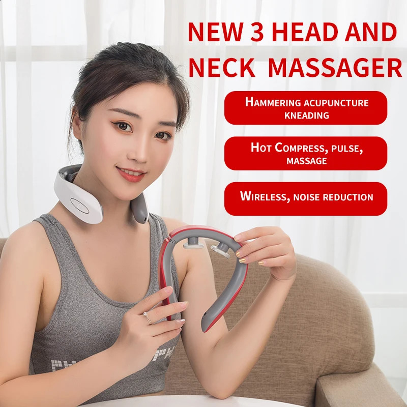 Electric Neck And Back Massager Shoulder Kneading Massage Pillow Trapezius Cervical Beautifully compact practi 240919