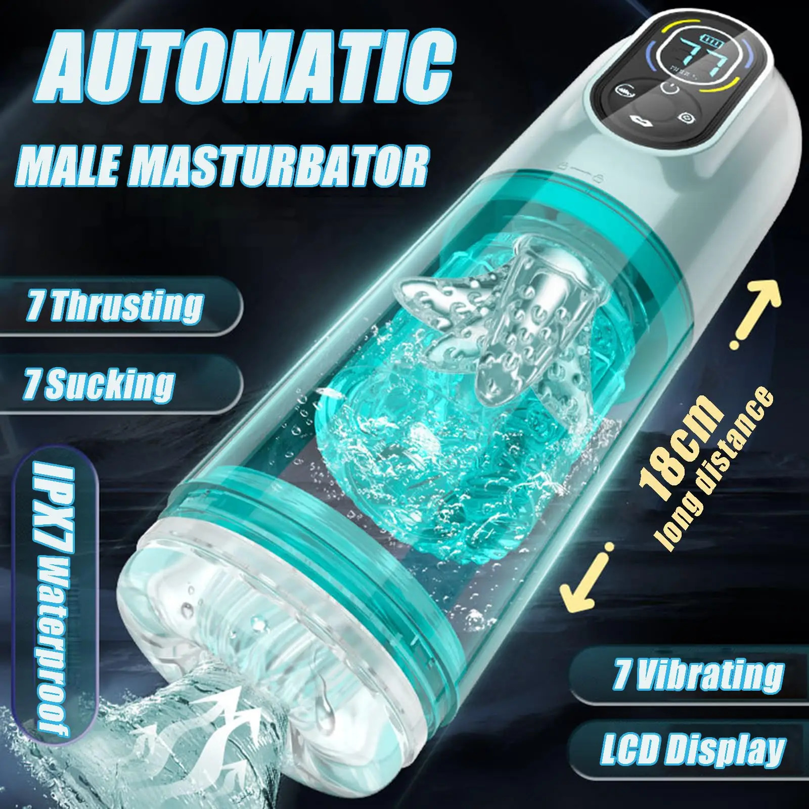 Male sex toy adult automatic masturbation penis pump pocket cat vibration stimulation roaming penetration game 3D texture 240914