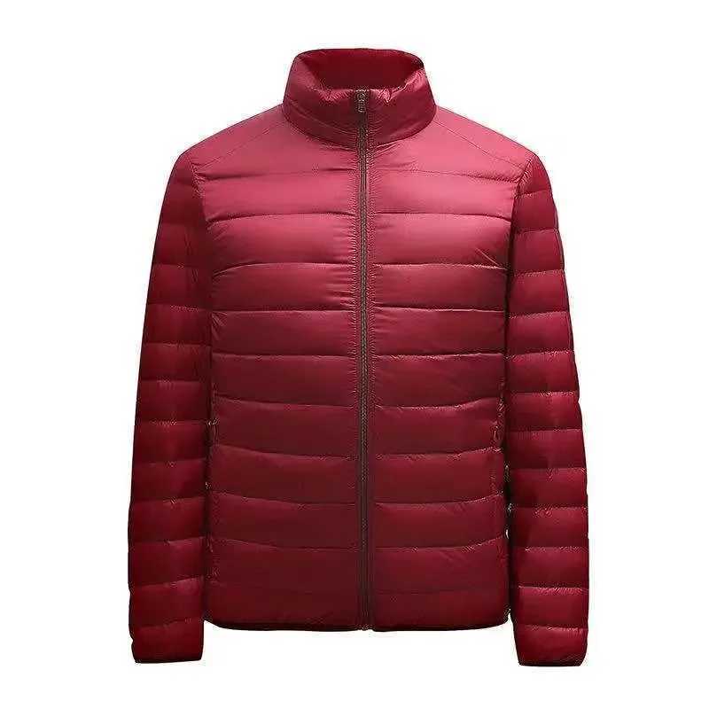2023 Autumn/Winter New Mens Solid Classic Casual Cotton Coat Solid Warm Stand up Collar Cotton Coat Y240925