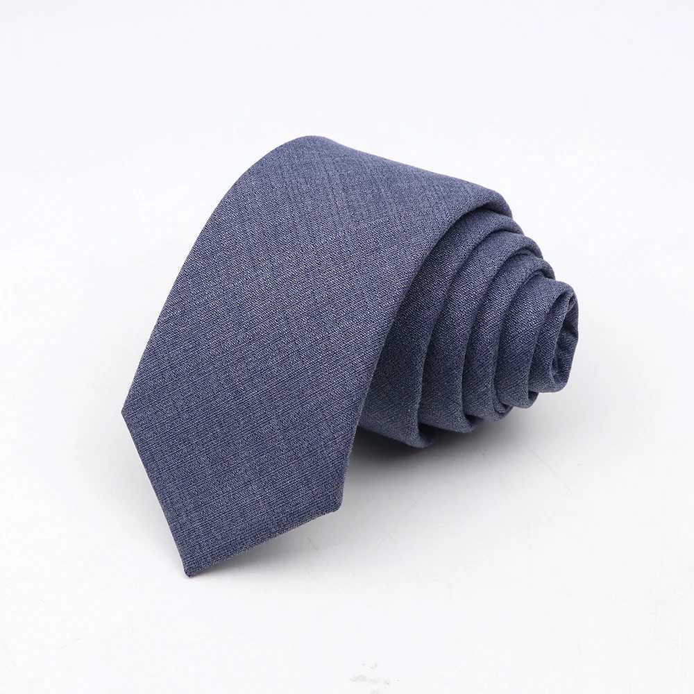Fashionable Collar Classic Mens Slik Polter Solid Color Tie Business Party Wedding Set Tight Collar Tie Accessories Y240925