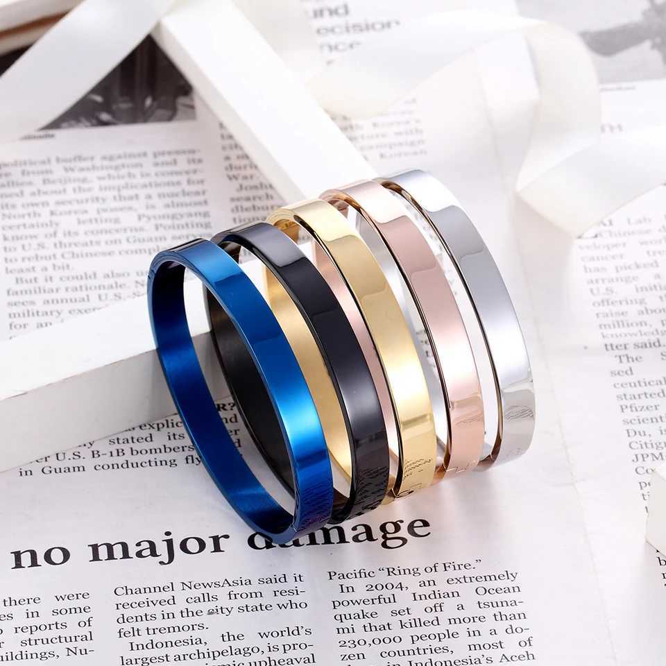 New Classic Five Colors Blue Men Women Charm Bracelet Cuff Open Bangle Bracelet Fashion Couple Love Jewelry Wedding BrandX240925