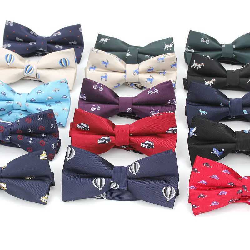 New style mens cartoon mens round ball bow jacquard bow wedding business set bow Gravatas Y240925