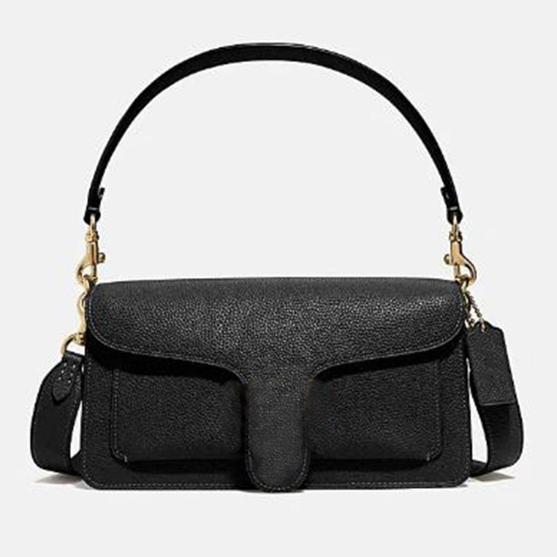 Designer Black Leather Small Shoulder Bag
