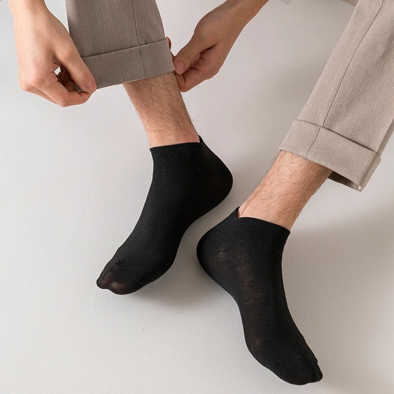 10 Pairs WomenMen Boat Socks Invisible Low Cut Silicone Non-slip Summer No-show Ankle Socks Solid Color Casual Breathable 240925