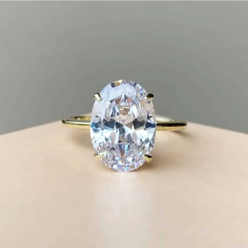Wedding Luxury Oval Zircon Series Womens Ring Fashion High end Versatile Design for Women Engagement Middle Finger Ring W240925