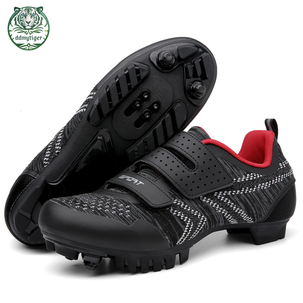 ddmytiger New Road Self locking with Hard Sole Mountain Shoes, Power Assisted Bike Locking Shoes for Men's Cycling A ddmythur