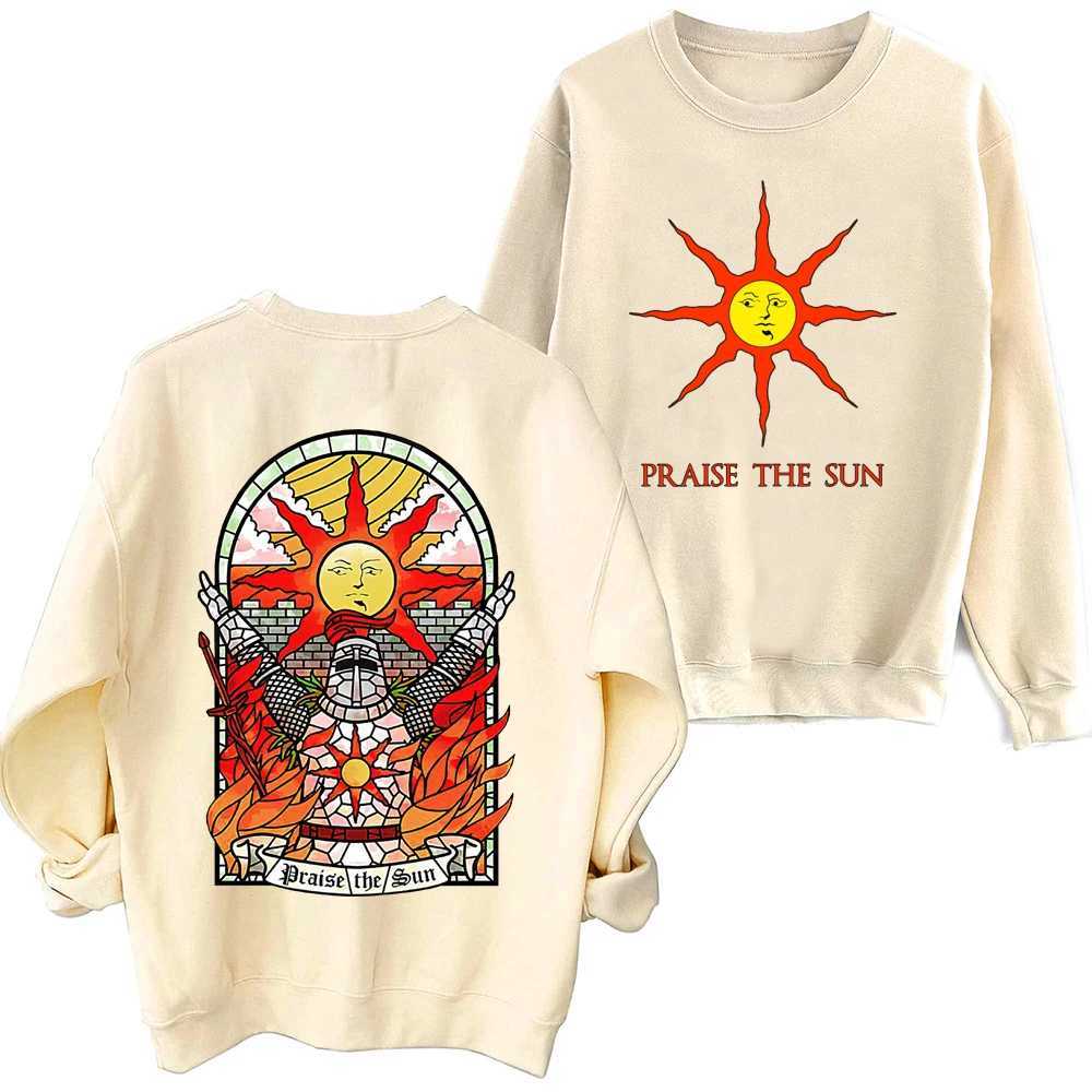 Dark Souls Praise The Sun Sweatshirt Man Woman Harajuku Round Neck Long Sleeve OversizedX240925