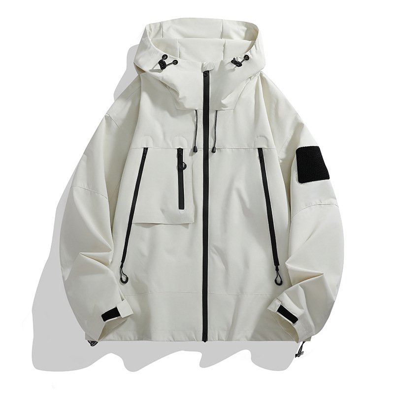 outdoor designer jacket, men's windproof and waterproof mountain style assault suit, workwear, hooded jacket, couple fishing and mountaineering s