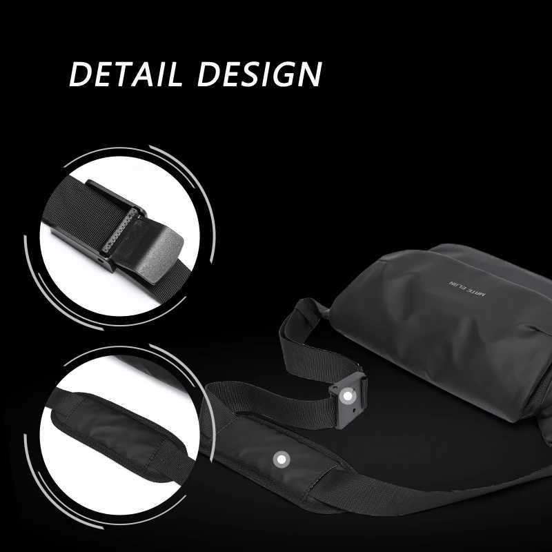 Messenger Bag for Men Waterproof Multi-function Crossbody Bag Anti-theft Traveling Business Sling Bag Black Z240924