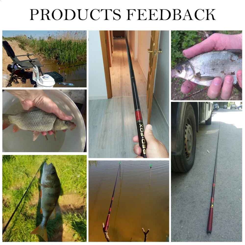 Gothure Red Fox Hand Tenkara Carbon Fiber 3.0-7.2M Ultra Light Flow Hand Rod Freshwater Fishing Rod 240913