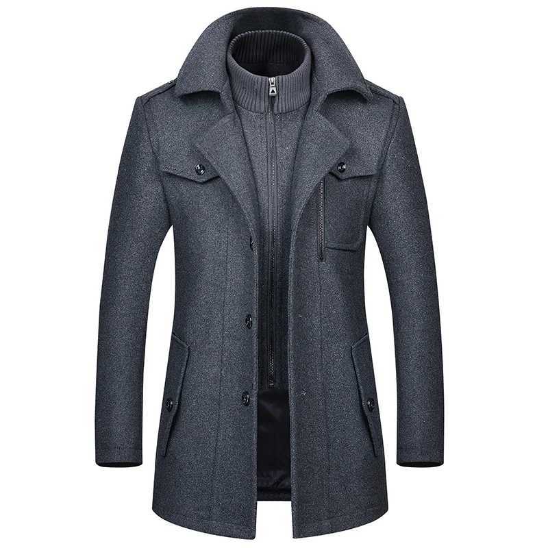 2024 High Quality Fashion Lanyon with Handsome Wool Boutique Wool Coat Winter Upgrade Warm Wool Coat Winter Men Winter Jacket Y240924