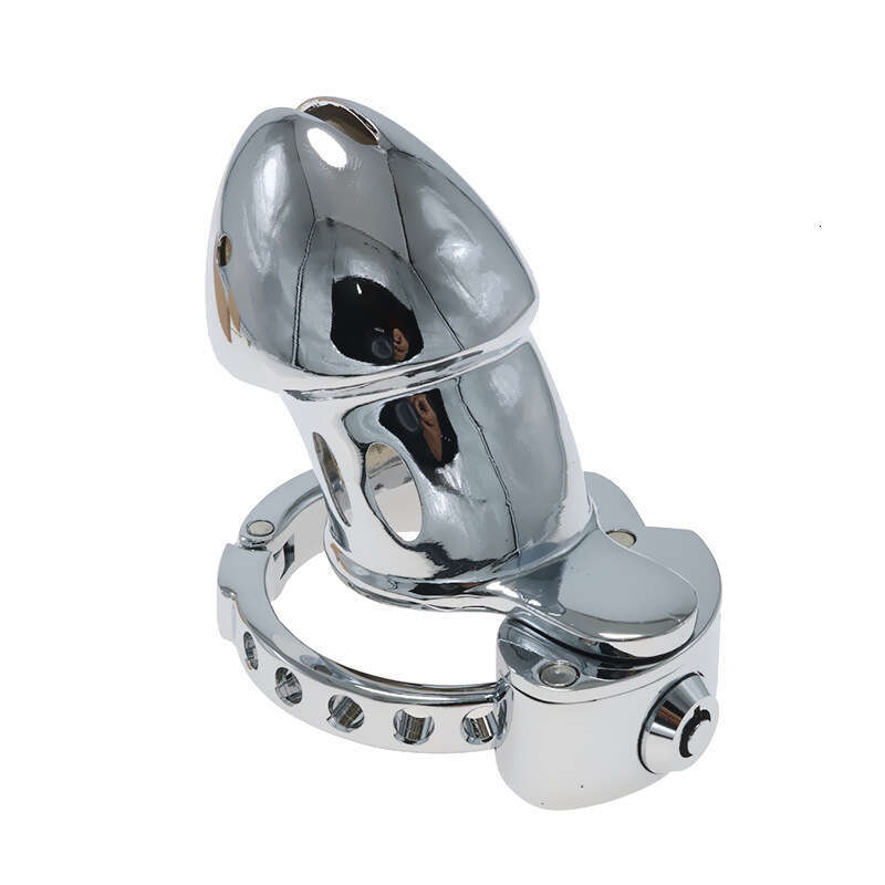Colorful metal chastity lock CB penis cage chastity device SM sex tool variable snap ring integrated sex toy for men