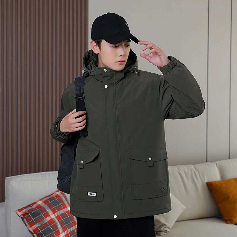 2024 Winter hooded mens autumn outdoor windproof machine high-quality outerwear mens breathable outdoor mens clothing Y240925