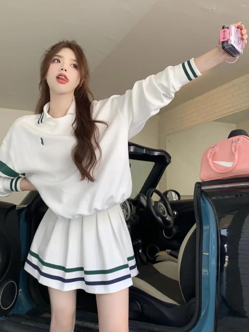 Women's Tracksuits Golf Suit Two-Piece Sweater Skirt Wear Sports For Women Autumn Tennis Shorts Sets Ventilate Femme Casual Chic Y2k Set
