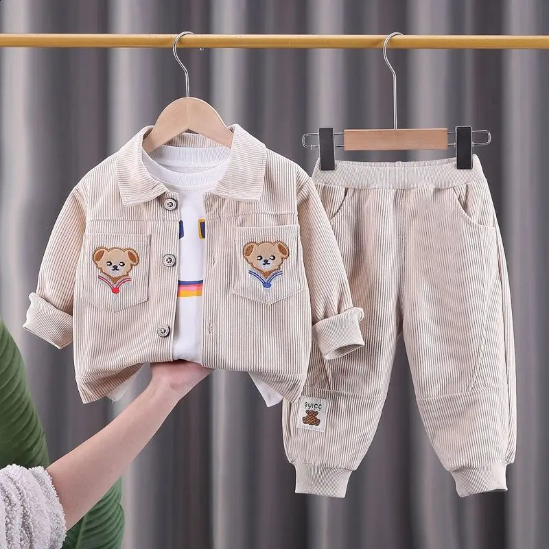 Baby set springsummer casual jacketpants twopiece boys and girls jacket Korean version clothing 240925