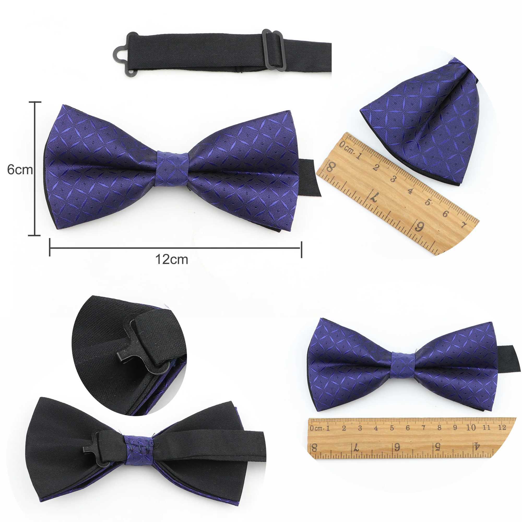 Solid polka dot bow handle cufflinks set for mens fashion parties weddings bows without boxes innovative neckties gifts Y240925