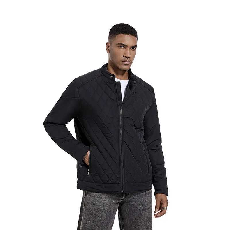 Fashion jacket for men autumn warm thick motor windproof mesh ultra-thin jacket work jacket mens casual jacket quilted barn jacket Y240925
