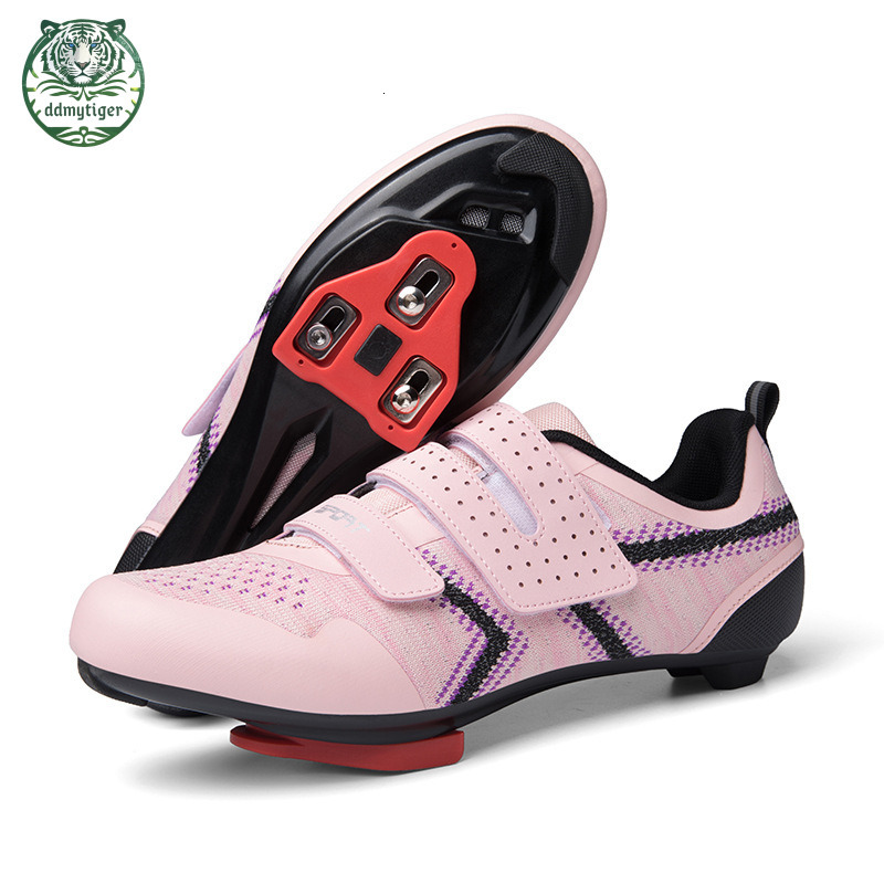 ddmytiger New Road Self locking with Hard Sole Mountain Shoes, Power Assisted Bike Locking Shoes for Men's Cycling A ddmythur