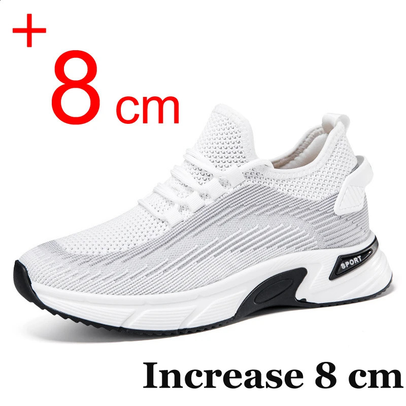 Summer Men Sneakers 8CM Elevator Shoes Hidden Height Increasing Shoes For Men 6CM Casual Sport Heightening Shoes Tenis Masculino 240924