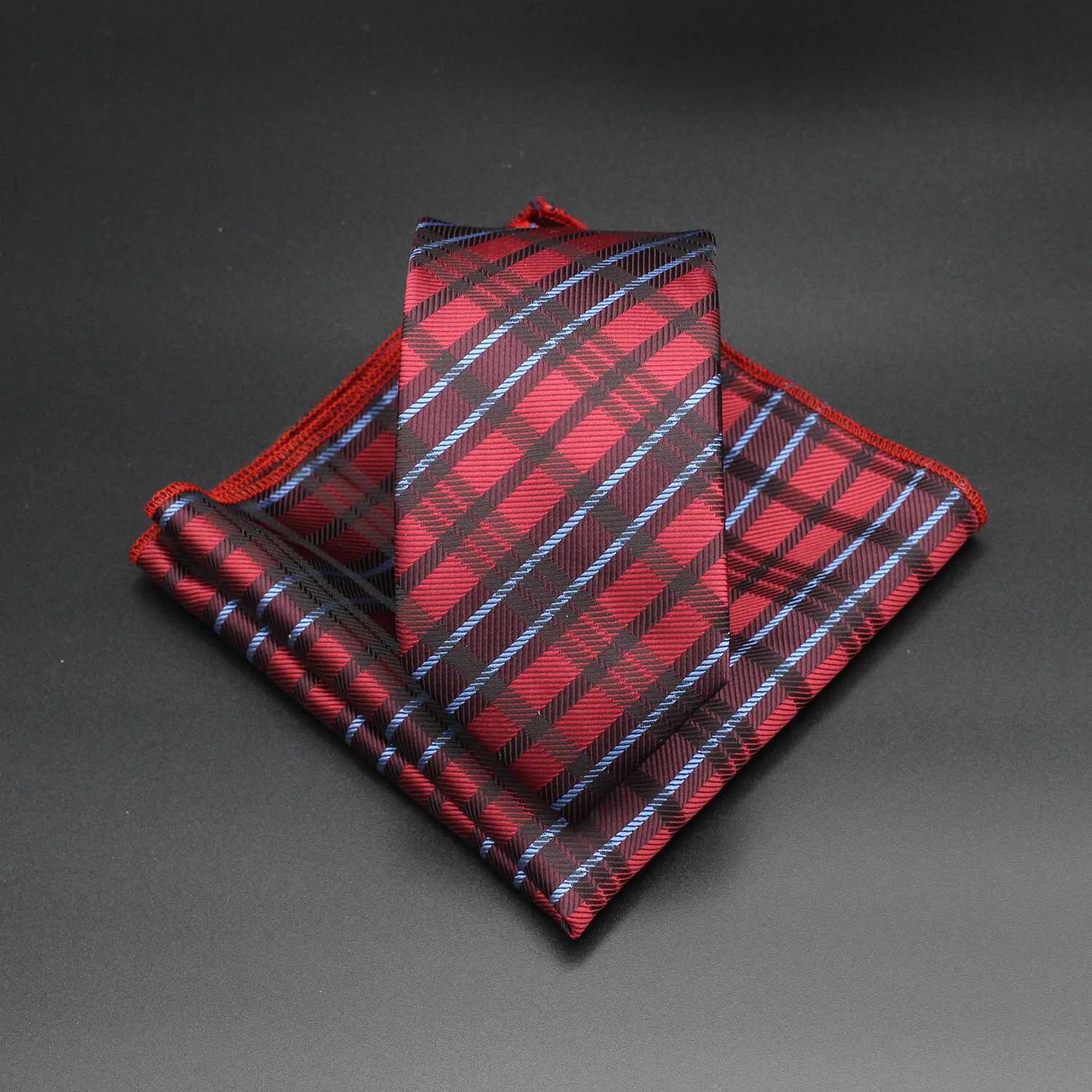 Classic Teal Stripe Mens Tie Elegant Silk High Quality Tie Weaving Set M-neck Hanky Set Business Wedding Party Y240925