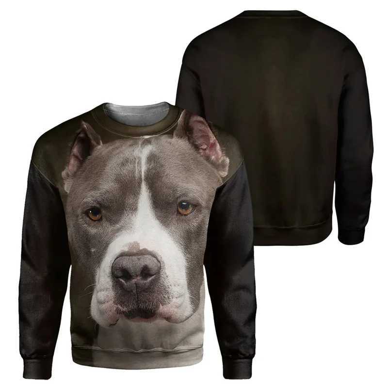 3D Printed Corgi Pug Bull Terrier Hoodie For Men Animal Dog Pattern Sweatshirt Casual Long Sleeves Round Neck Autumn PulloversX240925