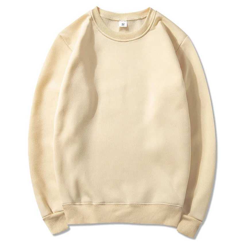 New Brand Men/Women Hoodie Spring Autumn Winter Warm Fleece Male Fashion Sweatshirts Solid Color Round neck Hip Hop Pullover topX240925