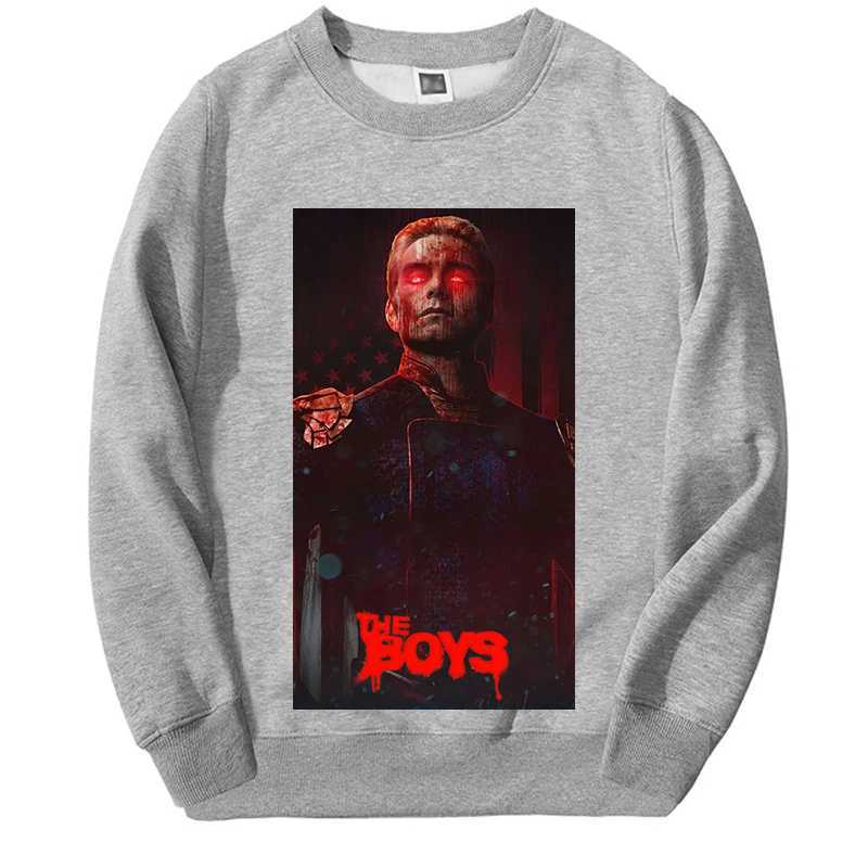 The Boys Figure Sweatshirts Hoodie TV Show Fashion Homelander Print Sudaderas Loose Crewneck Round Neck Clothes PulloverX240925
