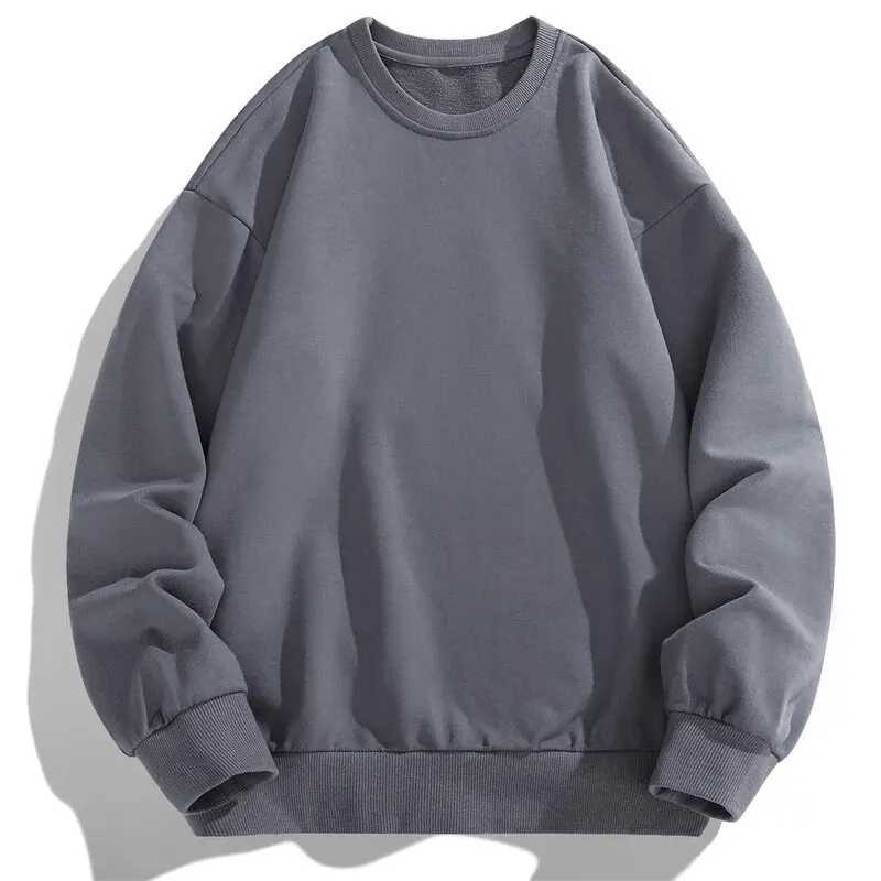 Mens 2023 Models Round Neck Long Sleeve T-Shirt Solid Sweater Casual Sports Fitness Leisure Stretch Men Clothing WY000X240925