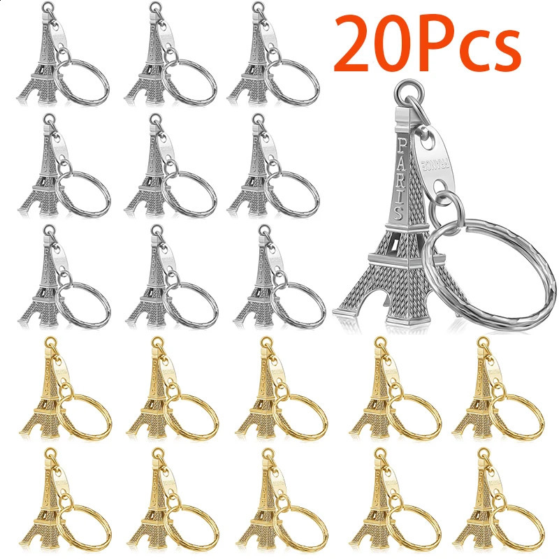 20 Eiffel Tower Keychains in Paris France Tourist Memorial Hall 240924