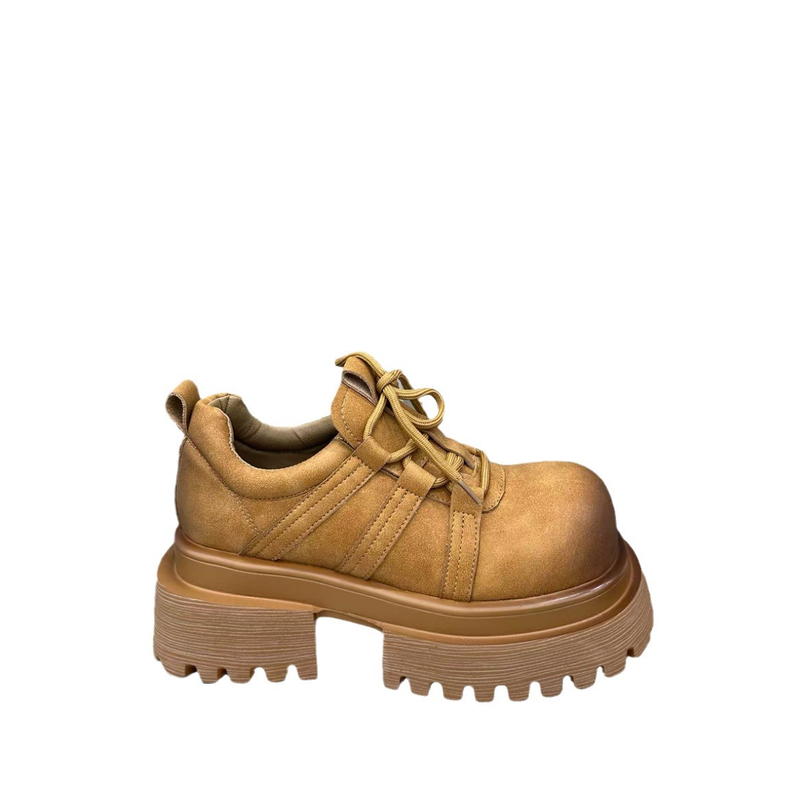 Platform Single Shoes Women's Fall 2024 New Lace-Up Retro Versatile Casual Shoes Free shipping