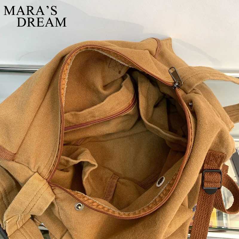 Mara Dream Canvas Messenger Bag Retro Japanese Style Women Crossbody Bag Trendy Shoulder Messenger Bag High Capacity Travel Bag Z240924