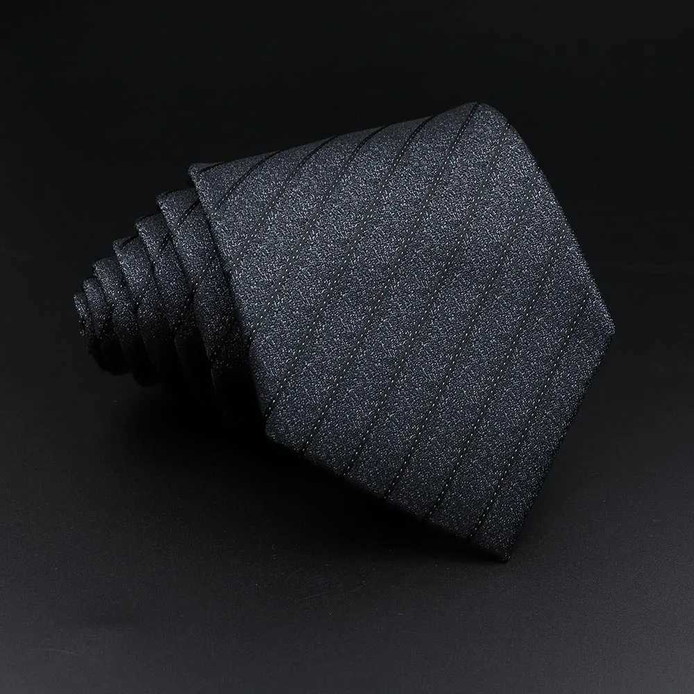Mens Jacquard Classic Stripe Tie 8cm Polter M-neck Business Wedding Party Set Shirt Daily Clothing Accessories Gift Y240925