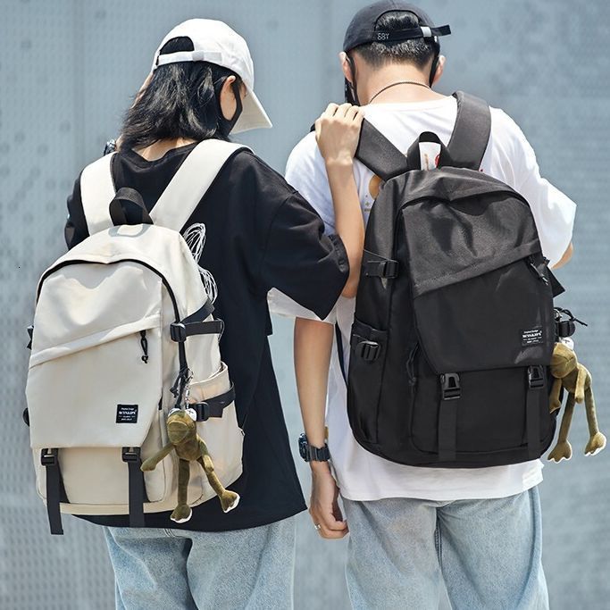 Korean version of junior high school men's women's large capacity backpack, college student forest style fashionable and trendy travel backp