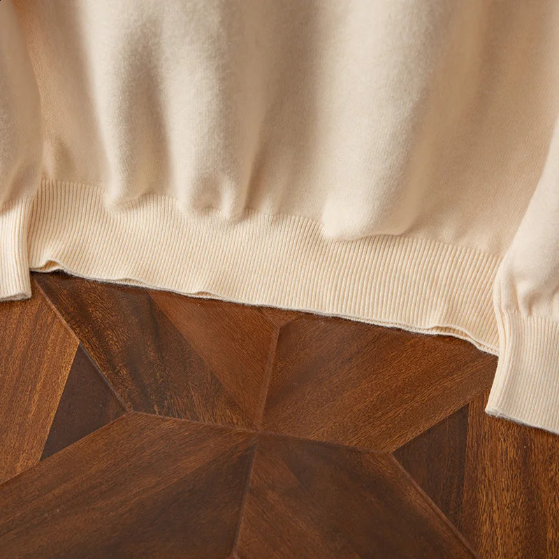 YSC Classic Mens Knitted Wool Blended Sweater Polo Neck Long Sleeve Loose Warm Soft High Quality Pulling 240924