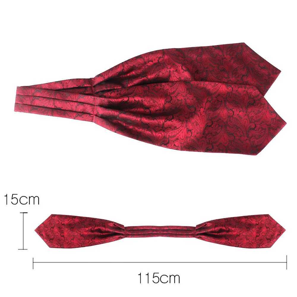 Mens Cash Ascot Tie Wedding Flower Paisley Tie Ascot Scrunch Self UK Gentleman Polter Soft Neck Tie Gift Tie Scarf Y240925