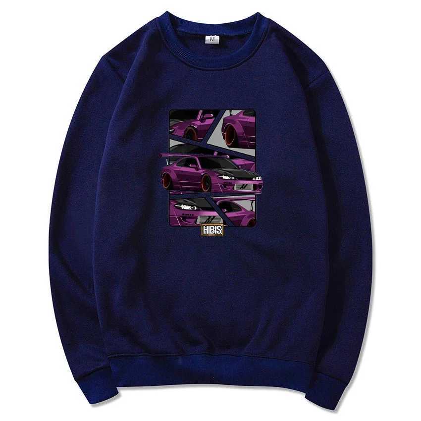 Mens Autumn and Winter Fashionable Round Neck Sports Sweatshirts Casual Daily Round Neck Sweatshirts Car Print Mens TopsX240925