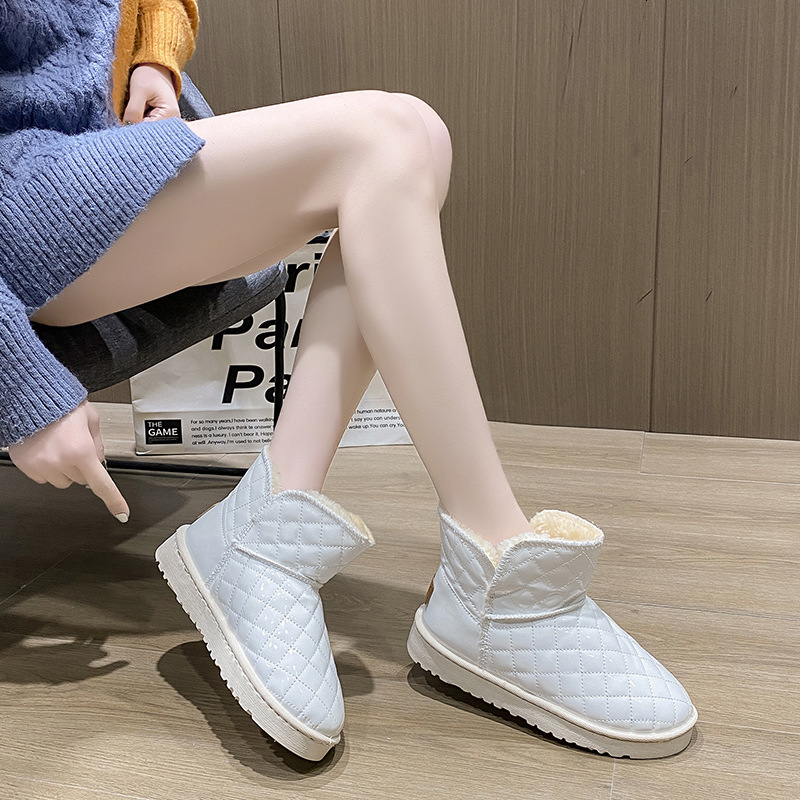 Snow Boots Women 2024 New Winter Versatile Waterproof Anti Slip Thickened Veet, Stylish Warm Cotton Shoes For Women