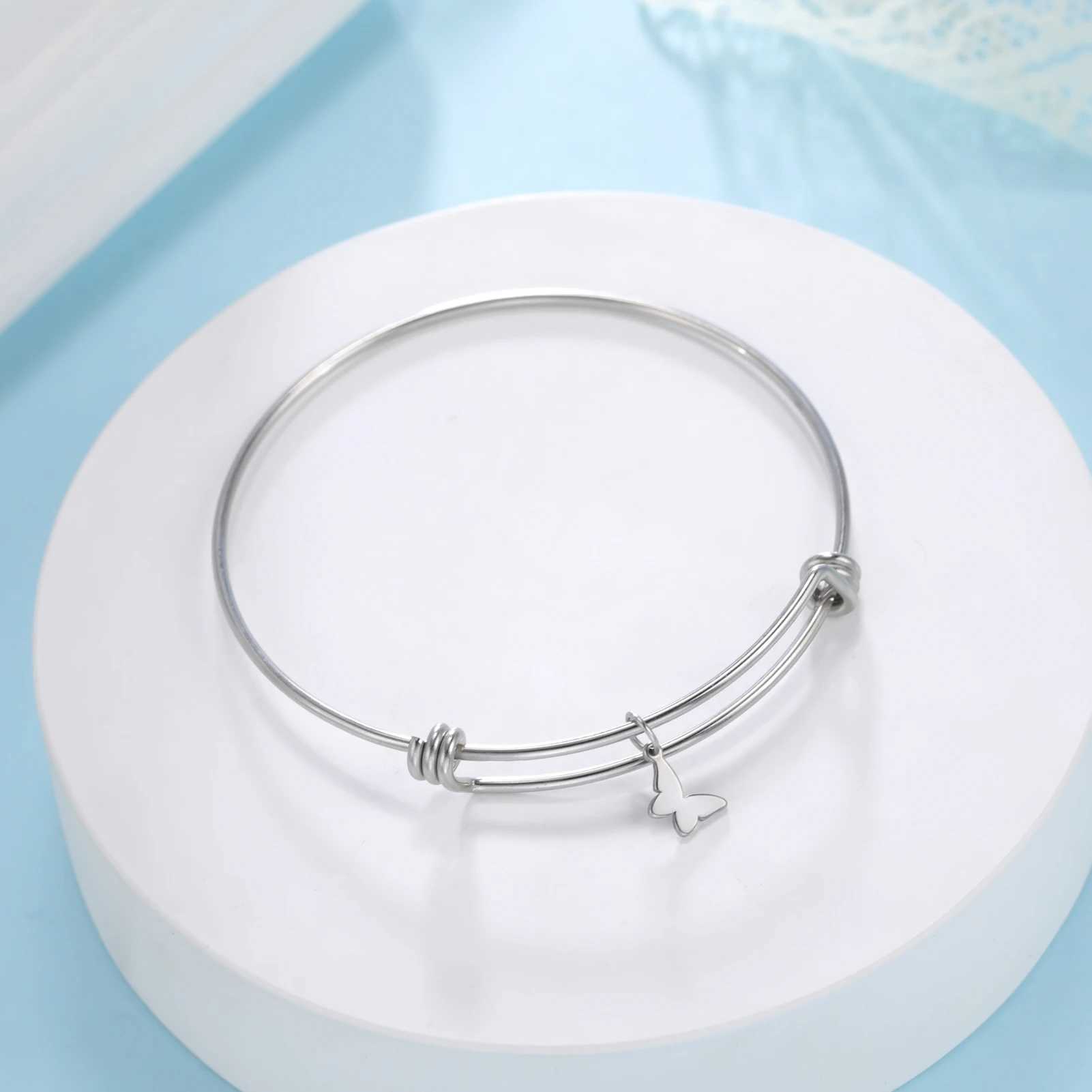 Amaxer New Butterfly Bracelet For Women Stainless Steel Gold Color Adjustable Bracelet Bangles Fashion Jewelry Gift PulseX240925