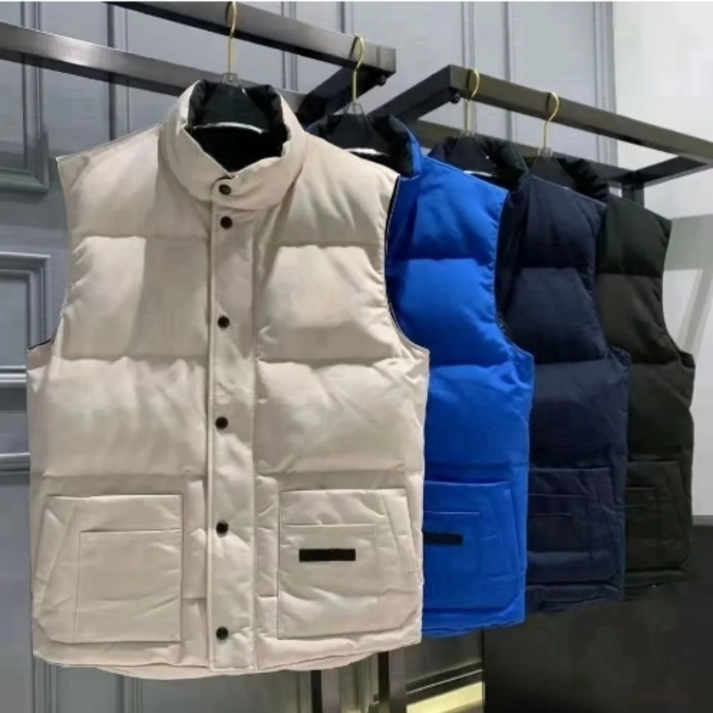 Winter gilet mens vest designer down jacket luxury man woman feather filled material coat embroidered badge warm outerwear full label jackets pop couple coats 081