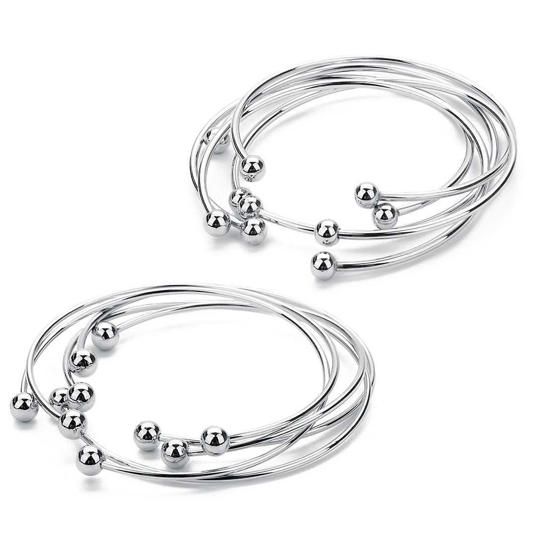 1-5pcs/Lot Metal Adjustable Opening Bangle Cuff Bracelets End with Bead Charms for DIY Jewelry Making Women Men Handmade GiftsX240925