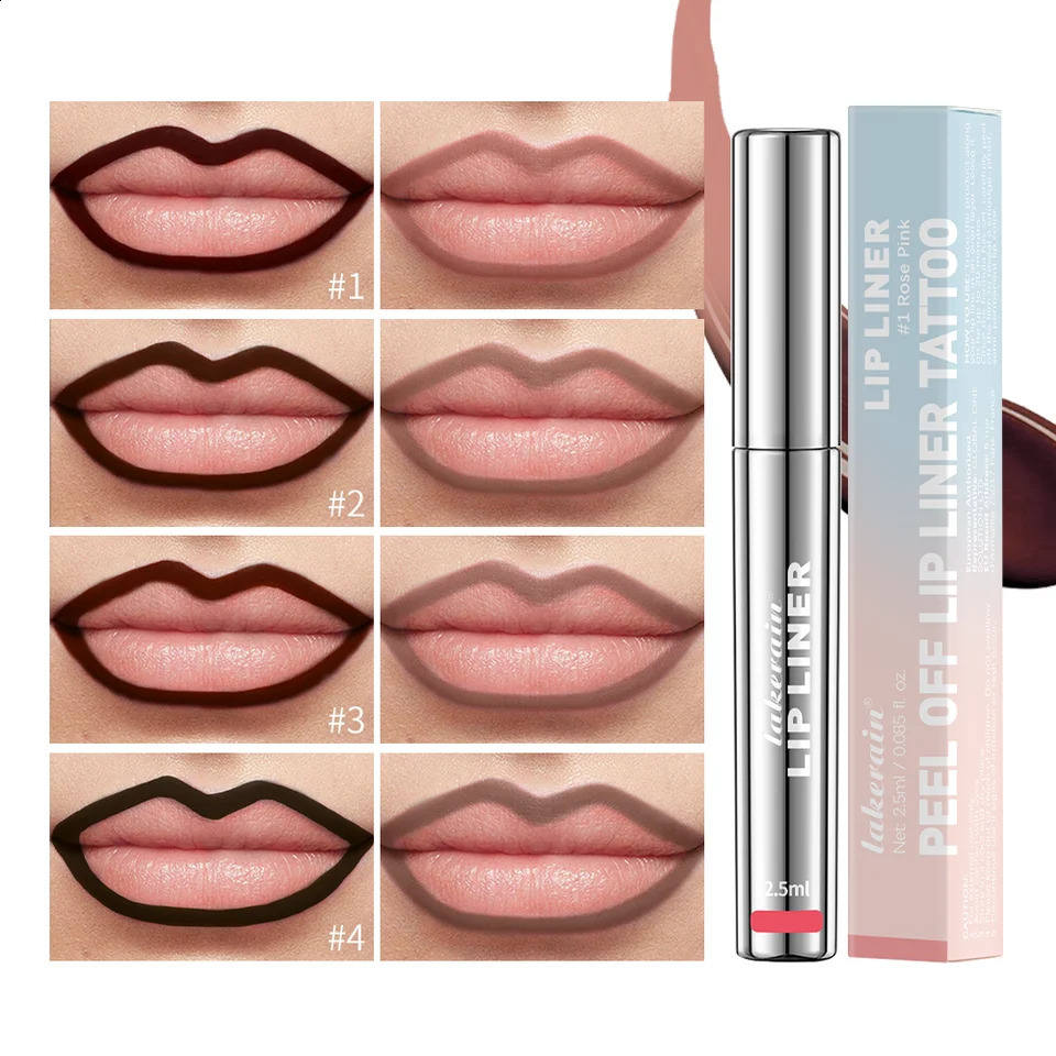 Lip Tint Peel Off Lip Liner Tattoo Waterproof Long Lasting Matte Non-Stick Cup Lip Tint Sexy Red Contour Lips MakeUp 240914