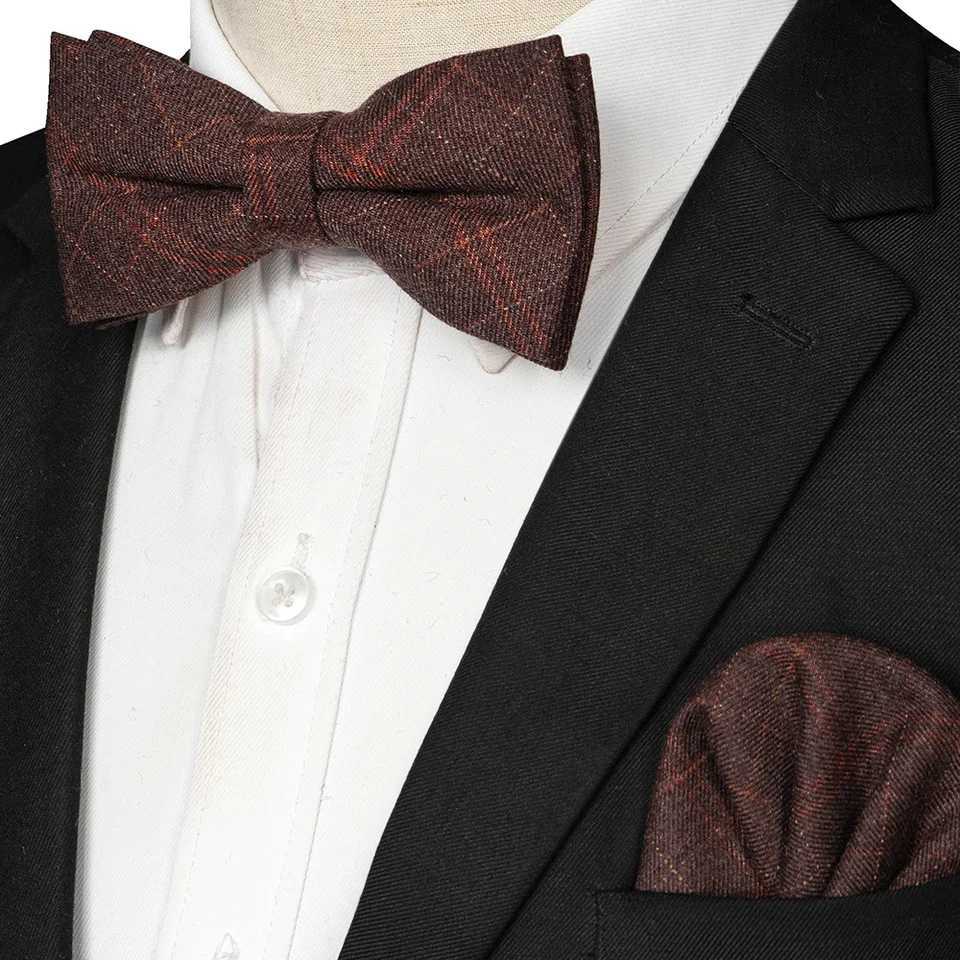 EASTEPIC Cashmere Necklace Double Layer Thick Bow Mens Hanki Set Wool Accessories Warm Color Wedding Gift Winter Party Y240925