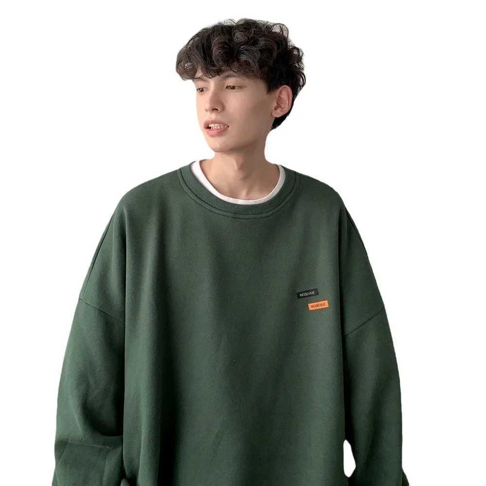 Trendy Male Sweatshirt No Hoodie Winter Round Neck Jacket Oversize Autumn/winter Style Direct From Manufacturer Thin Loose FitX240925
