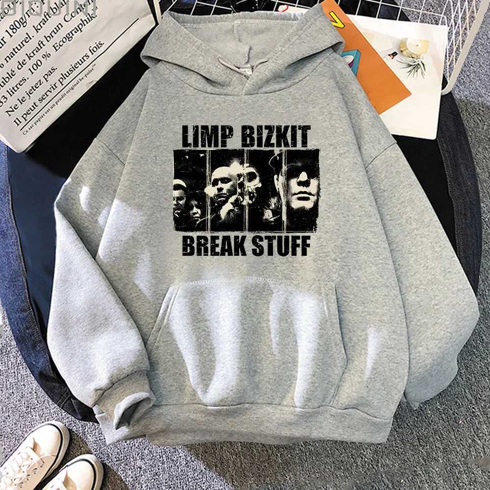 Limp Bizkit Graphic Printing Hoodies Classic Round Neck Long Sleeve Oversized Fleece Hooded Unisex Pullovers Hoody SweatshirtsX240925